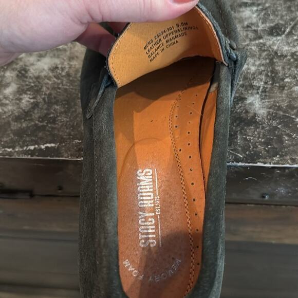 Stacy Adams Green Suede Loafers Size 8.5 - Picture 8 of 8